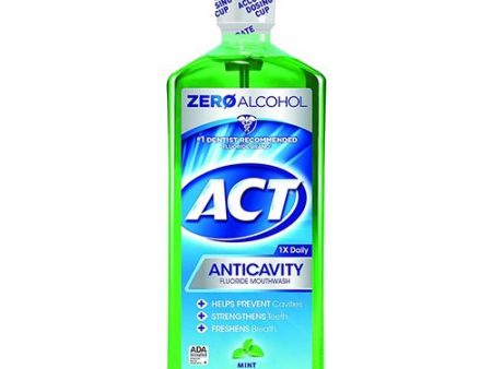 ACT Anticavity Fluoride Mouthwash With Zero Alcohol  Mint  18 fl. oz. Hot on Sale