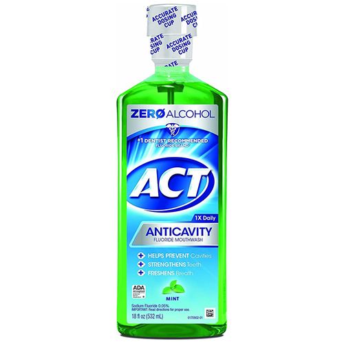 ACT Anticavity Fluoride Mouthwash With Zero Alcohol  Mint  18 fl. oz. Hot on Sale