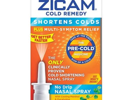 Zicam Cold Remedy Cold Shortening No-Drip Nasal Spray Zinc-Free 0.5 oz Supply