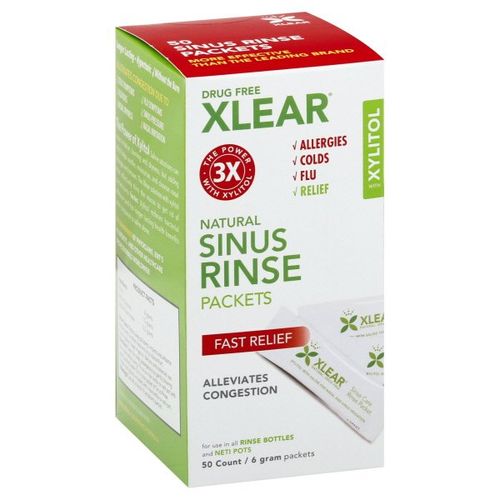 Xlear - Drug Free Fast Relief Natural Sinus Rinse Packets with Xylitol - 50 Packet(s) on Sale