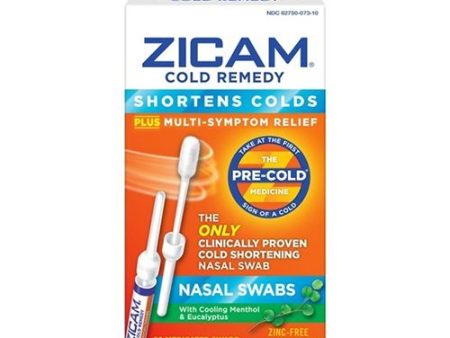 Zicam Cold Remedy Cold Shortening Medicated Nasal Swabs Zinc-Free 20ct on Sale