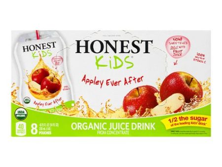 (8 Pouches) Honest Kids Organic Apple Juice Drink, 6.75 Fl Oz For Cheap