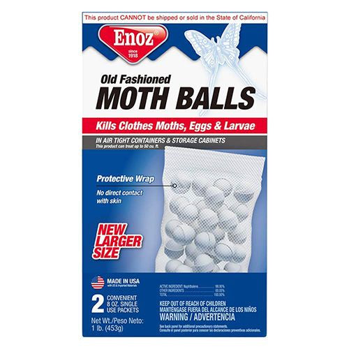 Enoz Old Fashioned Moth Balls  16 oz  2 Single Use 8 oz Packets For Discount