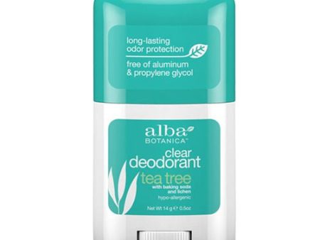 Alba Botanica Aluminum-Free Clear Enzyme Deodorant, Tea Tree, 0.5 Oz Fashion