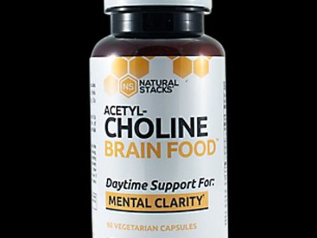 Acetyl-Choline Brain Food  60 Vegetarian Capsules  Natural Stacks For Discount