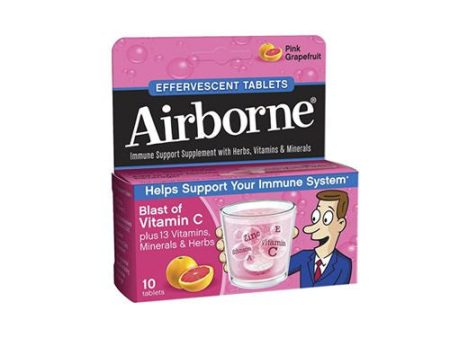 Airborne Vitamin C Effervescent Tablets  Pink Grapefruit - 10 ct Fashion