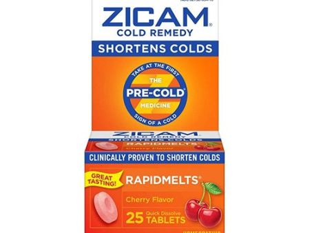 Zicam Zinc Cold Remedy RapidMelts Quick-Dissolve Tablets Cherry Flavor 25ct Hot on Sale