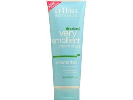 Alba Botanica 694026 Alba Botanica Very Emollient Natural Moisturizing Cream Shave Unscented - 8 fl oz Supply