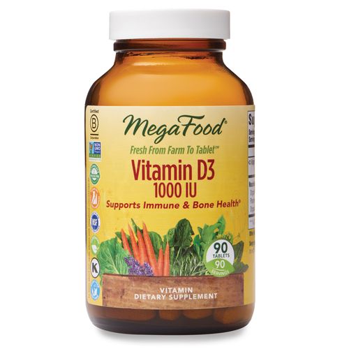 MegaFood  Vitamin D3 1000 IU  Immune and Bone Health Support  Vitamin and Dietary Supplement  Gluten Free  Vegetarian  90 Tablets (90 Servings) For Cheap