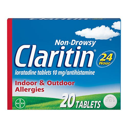 Claritin 24 Hour Non-Drowsy Allergy Relief Tablets 10 mg  20 Ct Online Sale