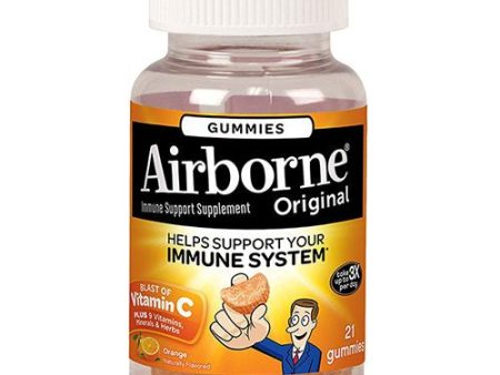 Airborne Assorted Fruit Flavored Gummies  21 count - 750mg of Vitamin C and Minerals & Herbs Immune Support (Packaging May Vary) For Sale