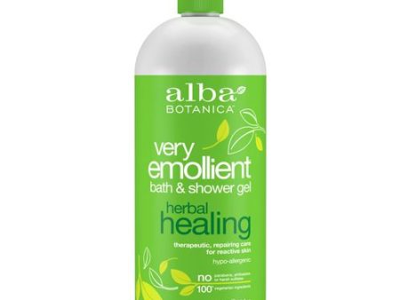 Alba Botanica Very Emollient Body Wash  Herbal Healing  32 fl. oz. For Sale