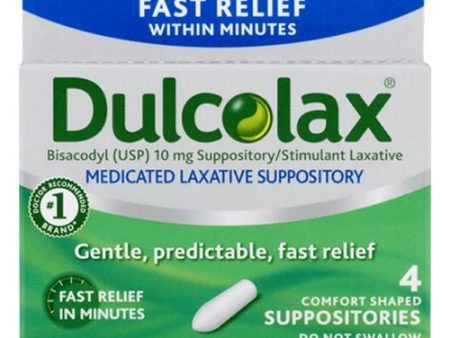 Dulcolax Laxative Suppositories (4 Ct) Fast  Reliable Relief Online Sale