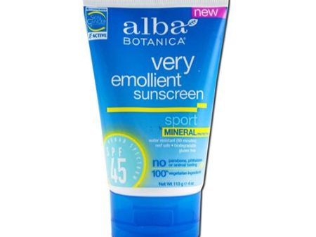 Alba Botanica Mineral Sport FF Sunscreen SPF45   CREAM Online Hot Sale