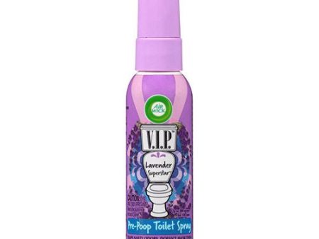 Air Wick V.I.P. Pre-Poop Toilet Spray  1.85oz  Lavender Superstar Scent  Up to 100 Uses  Travel size  Contains Essential Oils Fashion