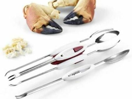 Zyliss 4 Piece Seafood Pick & Fork Set with Storage Container  Stainless Steel Hot on Sale