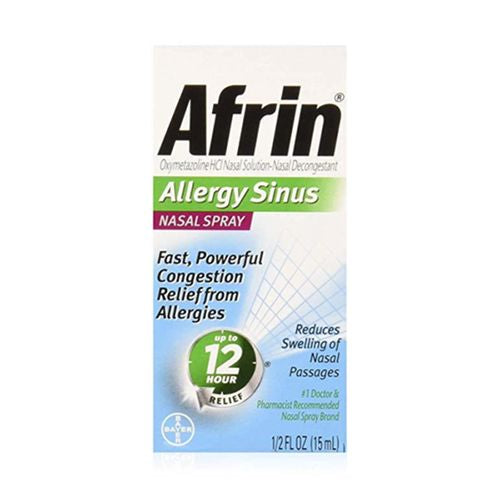 Afrin Allergy Sinus 12 Hour Nasal Decongestant Spray - 15 mL Sale