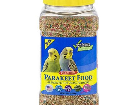 3-D Pet Products Premium Parakeet Food  5.0 LB Online now