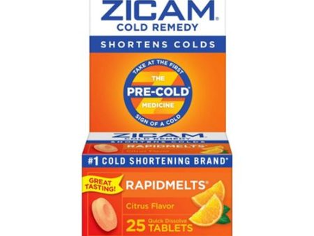 Zicam Zinc Cold Remedy RapidMelts Quick-Dissolve Tablets Citrus Flavor 25ct For Discount