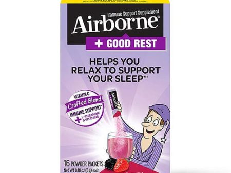 Airborne Good Rest Very Berry Powder Immune Support Supplement (16 count) Fashion