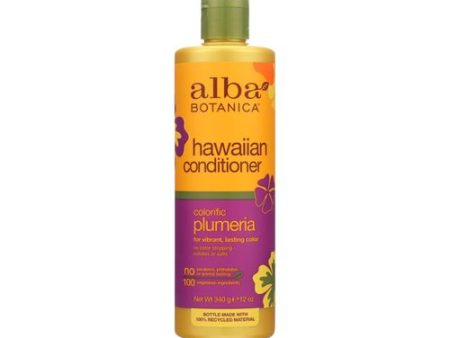 Alba Botanica Colorific Treated Hair Conditioner  Plumeria  12 oz Sale