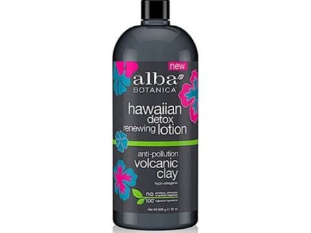 Alba Botanica Hawaiian Detox Renewing Lotion  Volcanic Clay  32 oz Fashion