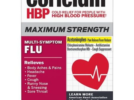 Coricidin HBP Maximum Strength Multi-Symptom Flu Medicine  Tablets  24 Ct For Cheap