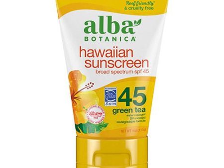 AL0082706 Alba Botanica HW Sunscreen Green Tea SPF45   LOTION Hot on Sale