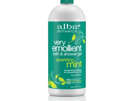 Alba Botanica Very Emollient Body Wash  Sparkling Mint  32 fl oz For Discount