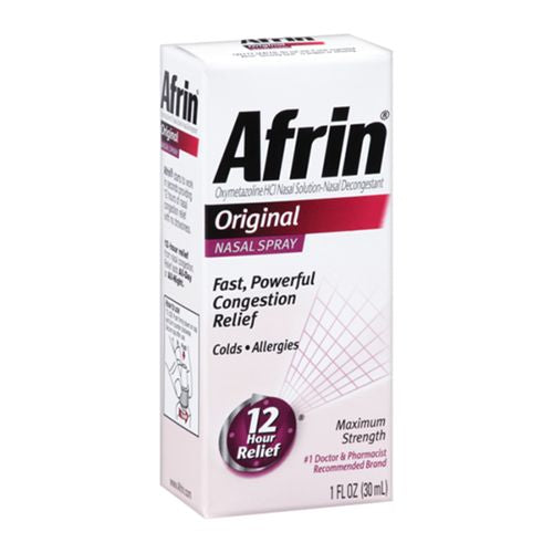 Afrin Original 12 Hour Nasal Congestion Relief Spray - 30 mL Hot on Sale