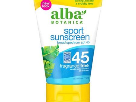 AL0039006 Alba Sport Sunscreen Fragrance Free SPF45   LOTION Online now