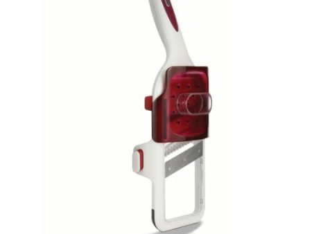 Zyliss 2-in-1 Easy Control Handheld Vegetable Slicer and Mandoline Stainless Steel With Lock Setting  Red White Discount