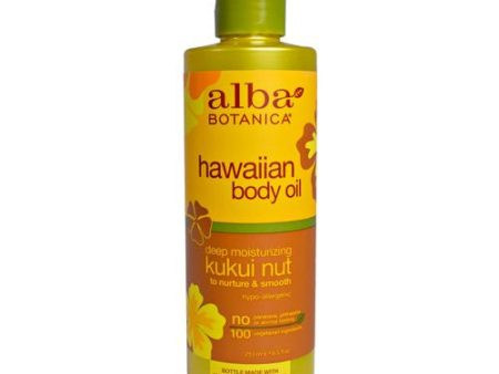 Alba Botanica Hawaiian Body Oil Deep Moisturizing Kukui Nut 8.5 oz Sale