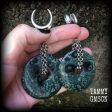 Kambaba jasper gauged earrings-Fossil ear weights Supply