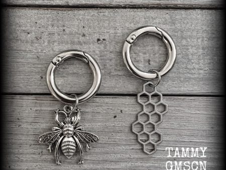 Antique silver bee and bee hive Dr Martens boot charms Sale