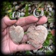 Picture jasper heart gauged earrings-Gemstone ear weights Online Sale