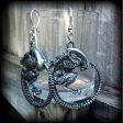 Alien Queen Xenomorph earrings-Science fiction ear hangers Discount