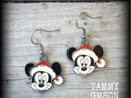 Mickey mouse earrings-Christmas earrings Hot on Sale