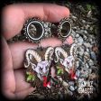 Krampus monster tunnel earrings-Christmas tunnel dangles For Cheap