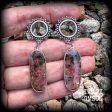 Rhodochrosite tunnel earrings-Gemstone tunnel dangles Online