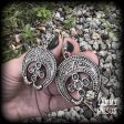 Lunula viking earrings-Nordic bird earrings Sale