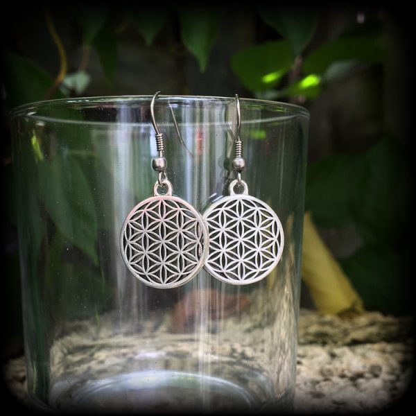 Flower of Life earrings-Sacred geometry earrings Online now