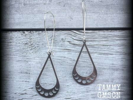 Moon phase earrings-Witch punk jewelry Hot on Sale