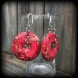 Pink ocean jasper earrings-Gemstone earrings Online