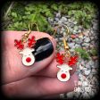 Rudolf the red nosed reindeer earrings-Christmas earrings Sale