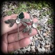 Antique silver dragonfly earrings-Fairycore jewelry Online now