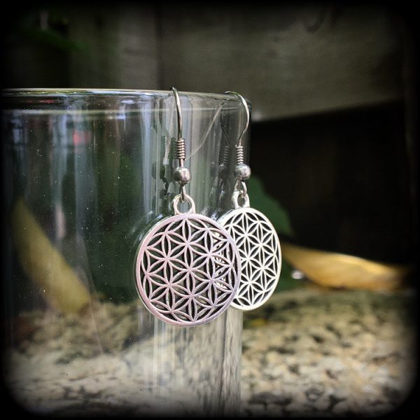 Flower of Life earrings-Sacred geometry earrings Online now