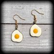 Egg earrings-Fried eggs earrings on Sale