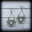 Japanese asanoha tattoo pattern earrings-Geometric jewelry Supply