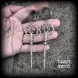 Antique silver key tunnel earrings-Steampunk jewelry Hot on Sale